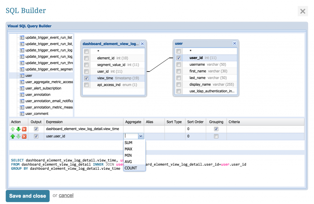 Visual SQL Query Builder